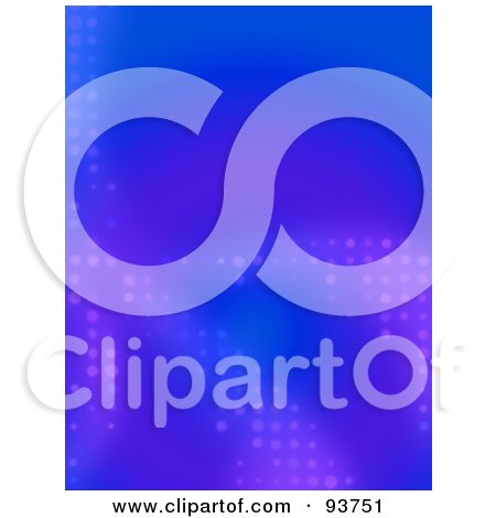 Royalty-Free Clipart Illustration Of A Blue Background With Purple Halftone Dots by Arena Creative