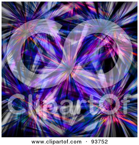 Royalty-Free Clipart Illustration Of A Background Of Pink, Purple And Blue Bursts by Arena Creative