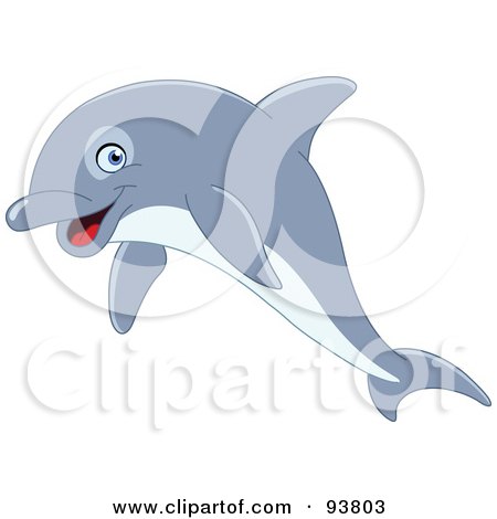 Royalty-Free (RF) Clipart Illustration of a Cute Dolphin by yayayoyo