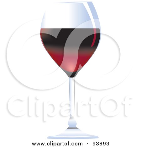 Royalty-Free (RF) Clipart Illustration of a Glass Of Port Wine by toonster