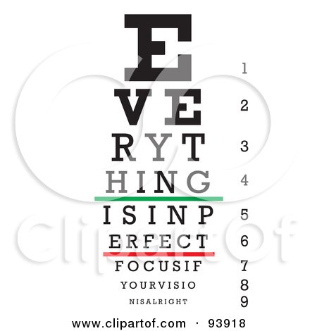 Royalty-Free (RF) Clipart Illustration of a Focused Eye Chart by Arena Creative