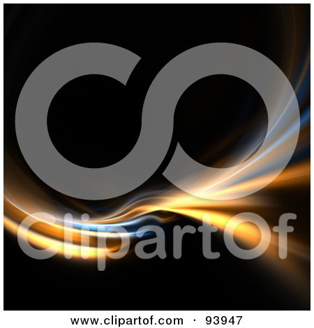 Royalty-Free (RF) Clipart Illustration of an Orange Swoosh Fractal Background by Arena Creative