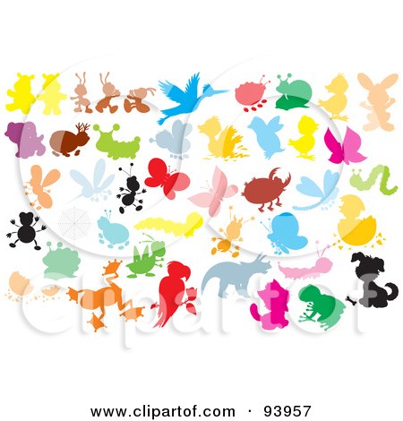 Royalty-Free (RF) Clipart Illustration of a Digital Collage Of Colorful Bugs And Animals by Alex Bannykh
