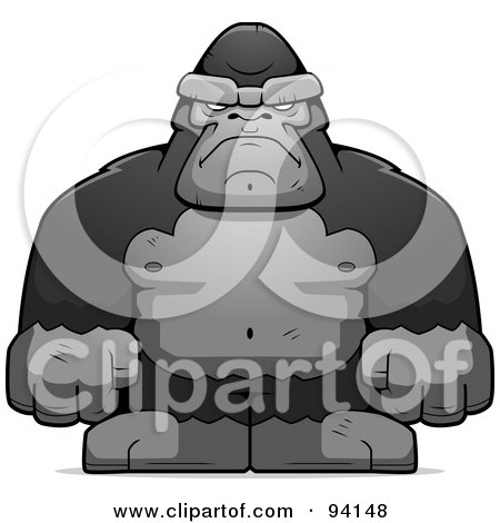 Royalty-Free (RF) Clipart Illustration of a Tough Ape Hulk by Cory Thoman