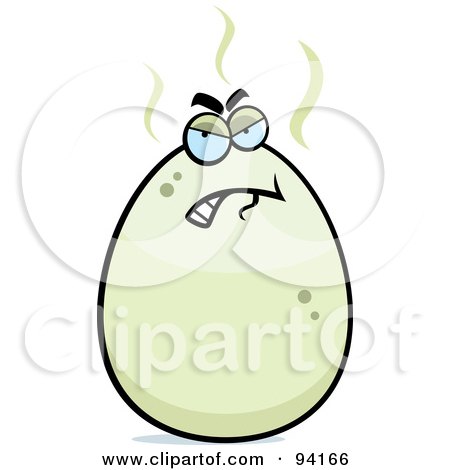 Royalty-Free (RF) Clipart Illustration of a Bad Stinky Egg Character by Cory Thoman
