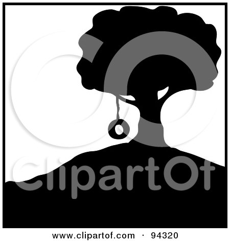 Royalty-Free (RF) Clipart Illustration of a Silhouetted Tire Swing Hanging From A Tree On A Hill by Pams Clipart