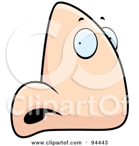 Royalty-Free (RF) Clipart Illustration of a Profile Nose Character by Cory Thoman