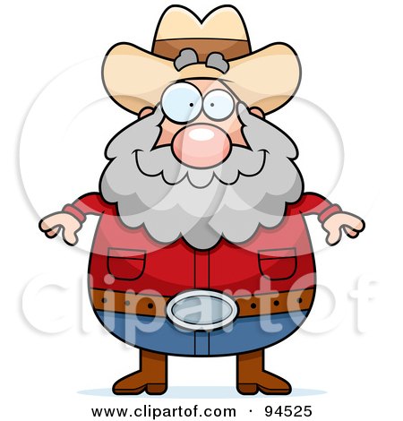 Royalty-Free (RF) Clipart Illustration of a Plump Prospector Man Facing Front by Cory Thoman
