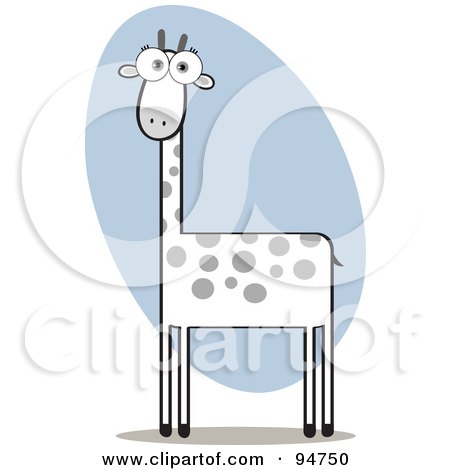 Royalty-Free (RF) Clipart Illustration of a Square Bodied Giraffe by Qiun