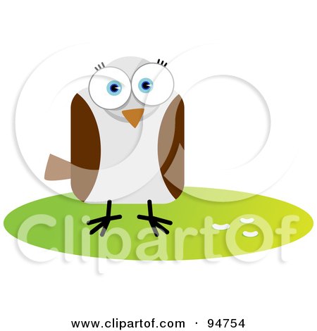 Royalty-Free (RF) Clipart Illustration of a Square Bodied Wild Bird by Qiun