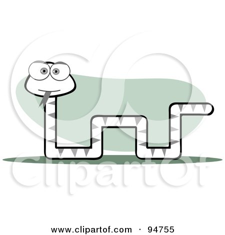 Royalty-Free (RF) Clipart Illustration of a Square Bodied Snake by Qiun
