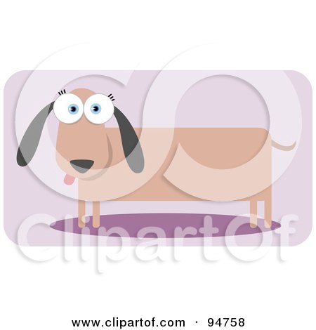 Royalty-Free (RF) Clipart Illustration of a Square Bodied Dachshund Dog by Qiun