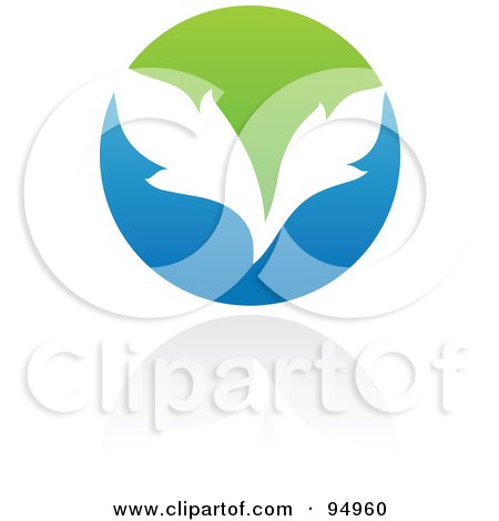 Royalty-Free (RF) Clipart Illustration of a Blue And Green Organic And Ecology Circle Logo Design Or App Icon - 5 by elena