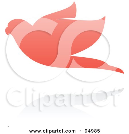 Royalty-Free (RF) Clipart Illustration of a Pink Parrot Logo Design Or App Icon - 2 by elena