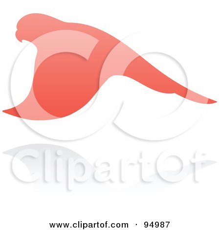 Royalty-Free (RF) Clipart Illustration of a Pink Parrot Logo Design Or App Icon - 1 by elena
