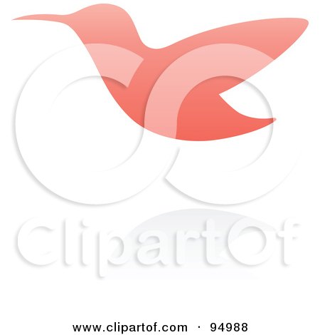 Royalty-Free (RF) Clipart Illustration of a Pink Hummingbird Logo Design Or App Icon - 4 by elena