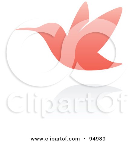 Royalty-Free (RF) Clipart Illustration of a Pink Hummingbird Logo Design Or App Icon - 2 by elena