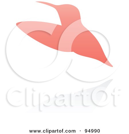 Royalty-Free (RF) Clipart Illustration of a Pink Hummingbird Logo Design Or App Icon - 1 by elena