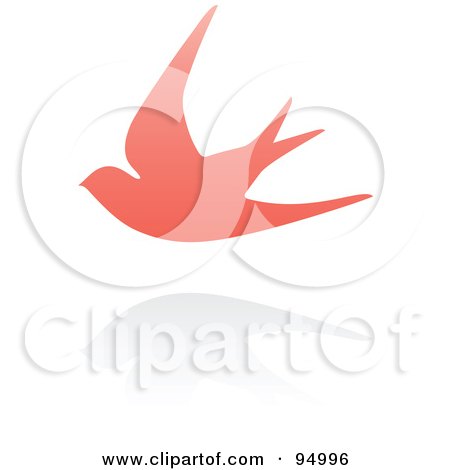 Royalty-Free (RF) Clipart Illustration of a Pink Swallow Logo Design Or App Icon - 1 by elena