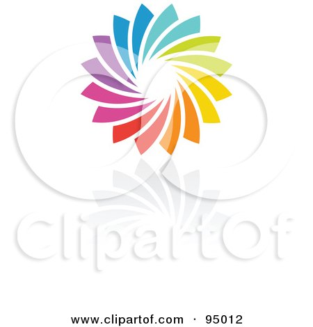Royalty-Free (RF) Clipart Illustration of a Rainbow Circle Logo Design Or App Icon - 9 by elena