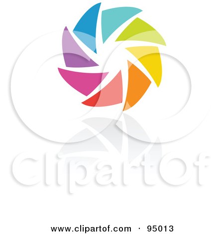 Royalty-Free (RF) Clipart Illustration of a Rainbow Circle Logo Design Or App Icon - 7 by elena