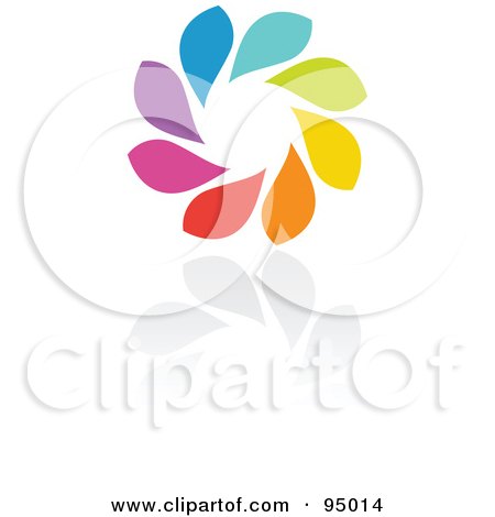 Royalty-Free (RF) Clipart Illustration of a Rainbow Circle Logo Design Or App Icon - 1 by elena