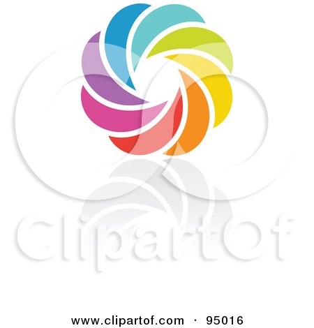 Royalty-Free (RF) Clipart Illustration of a Rainbow Circle Logo Design Or App Icon - 2 by elena
