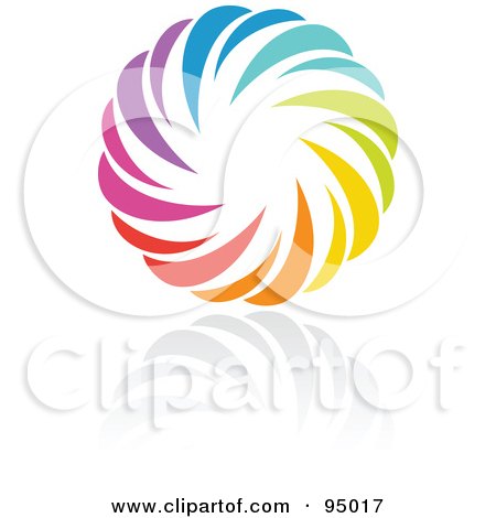 Royalty-Free (RF) Clipart Illustration of a Rainbow Circle Logo Design Or App Icon - 15 by elena