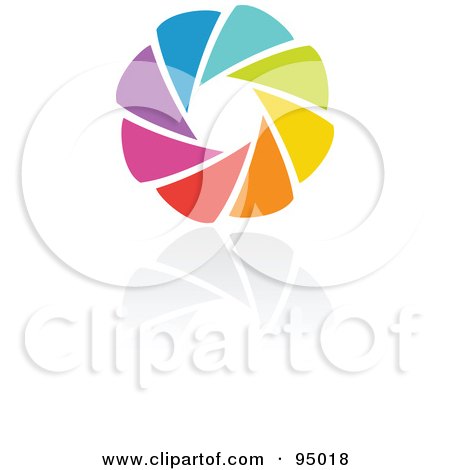 Royalty-Free (RF) Clipart Illustration of a Rainbow Circle Logo Design Or App Icon - 5 by elena