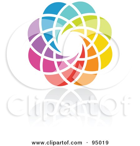 Royalty-Free (RF) Clipart Illustration of a Rainbow Circle Logo Design Or App Icon - 16 by elena