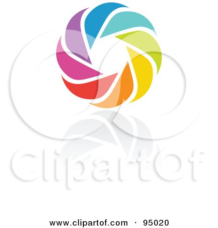 Royalty-Free (RF) Clipart Illustration of a Rainbow Circle Logo Design Or App Icon - 10 by elena