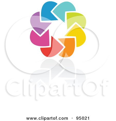 Royalty-Free (RF) Clipart Illustration of a Rainbow Circle Logo Design Or App Icon - 6 by elena