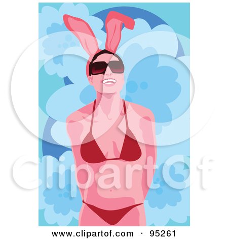 Royalty-Free (RF) Clipart Illustration of a Bathing Suit Model - 3 by mayawizard101