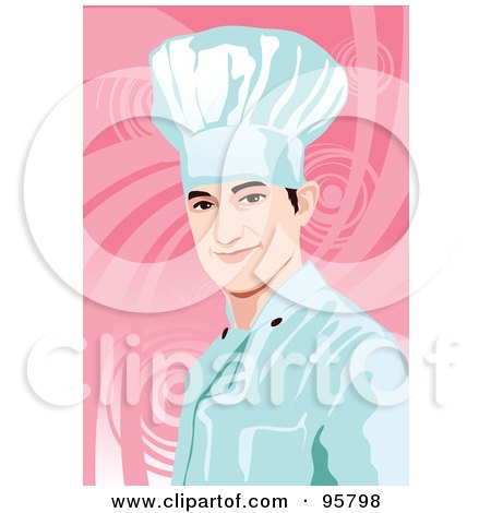 Royalty-Free (RF) Clipart Illustration of a Male Professional Chef - 15 by mayawizard101