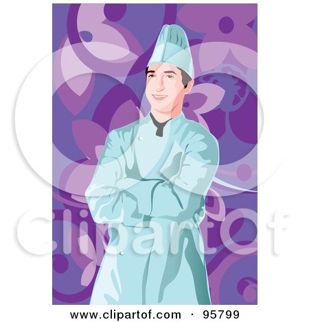 Royalty-Free (RF) Clipart Illustration of a Male Professional Chef - 14 by mayawizard101
