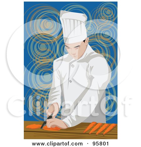 Royalty-Free (RF) Clipart Illustration of a Male Professional Chef - 8 by mayawizard101