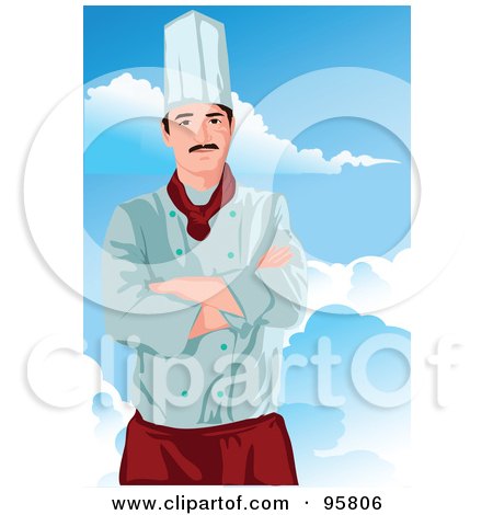 Royalty-Free (RF) Clipart Illustration of a Male Professional Chef - 13 by mayawizard101