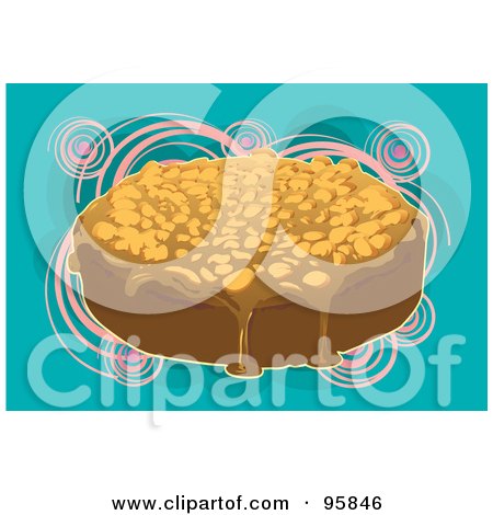 Royalty-Free (RF) Clipart Illustration of a Sweet Dripping Cake by mayawizard101