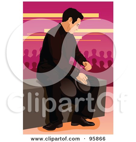Royalty-Free (RF) Clipart Illustration of a Bongo Drum Player - 5 by mayawizard101