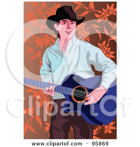 Royalty-Free (RF) Clipart Illustration of a Guitarist Guy - 11 by mayawizard101