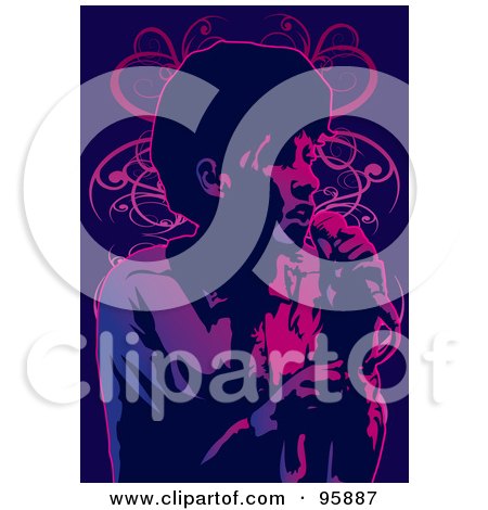 Royalty-Free (RF) Clipart Illustration of a Performing Male Singer - 18 by mayawizard101
