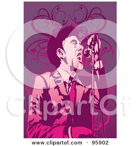 Royalty-Free (RF) Clipart Illustration of a Performing Male Singer - 14 by mayawizard101