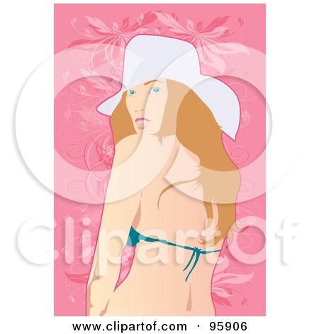 Royalty-Free (RF) Clipart Illustration of a Bathing Suit Model - 16 by mayawizard101