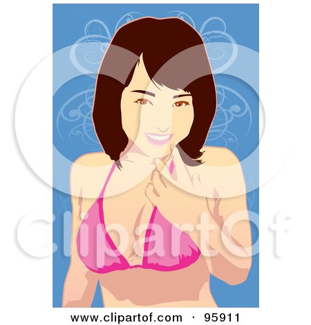 Royalty-Free (RF) Clipart Illustration of a Bathing Suit Model - 13 by mayawizard101