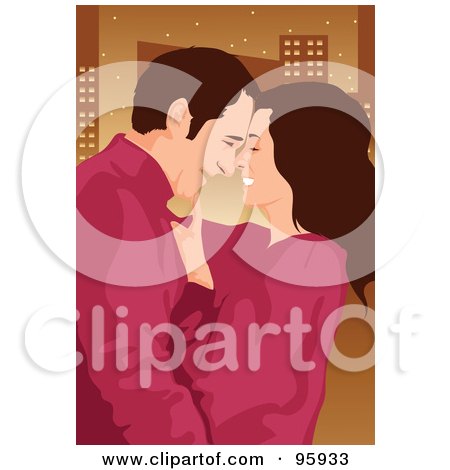 Royalty-Free (RF) Clipart Illustration of a Loving Couple - 1 by mayawizard101