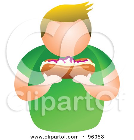 Royalty-Free (RF) Clipart Illustration of a Faceless Man Holding A Bun by Prawny