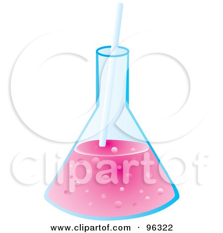 Royalty-Free (RF) Clipart Illustration of a Tube Inserted Into A Beaker With Liquid by Rasmussen Images