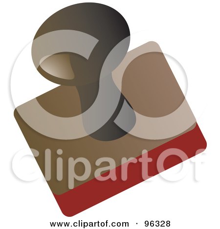 Royalty-Free (RF) Clipart Illustration of a Wooden Office Stamp by Rasmussen Images