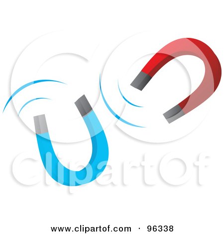 Royalty-Free (RF) Clipart Illustration of Red And Blue Magnets by Rasmussen Images