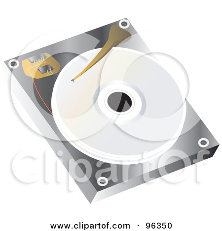 Royalty-Free (RF) Clipart Illustration of a Computer Hard Drive by Rasmussen Images